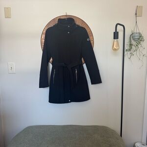 Calvin Klein | Women’s | S | Black Belted Rain Trench Coat